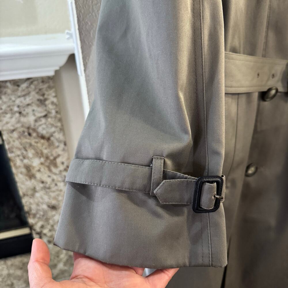 Lauren Ralph Lauren Edmond Men’s Trench Coat Sz 44L Taupe Preppy Classic - Picture 8 of 15
